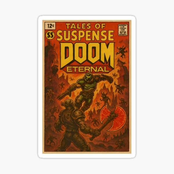 Item preview, Tales of Suspense: DOOM ETERNAL Comic Book Cover designed and sold by WabushiDesigns.