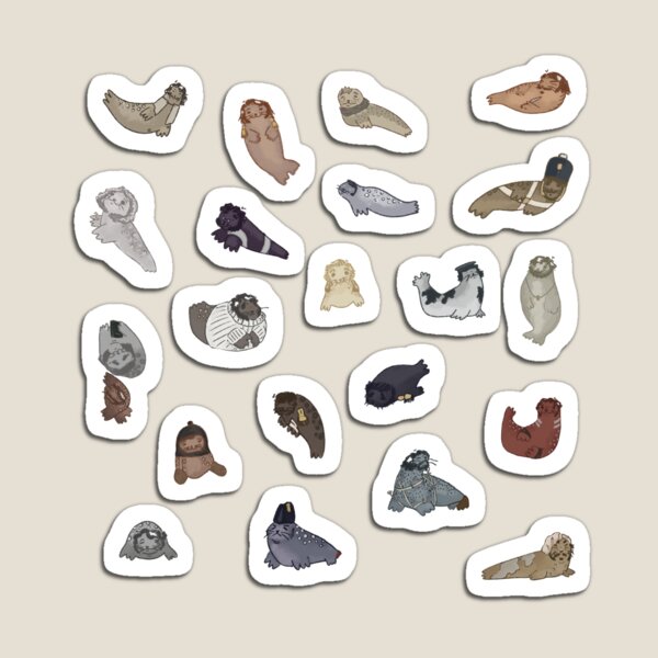 Aperçu de l'œuvre Full Terror seal Stickers créée et vendue par yaoipeglarpaper.