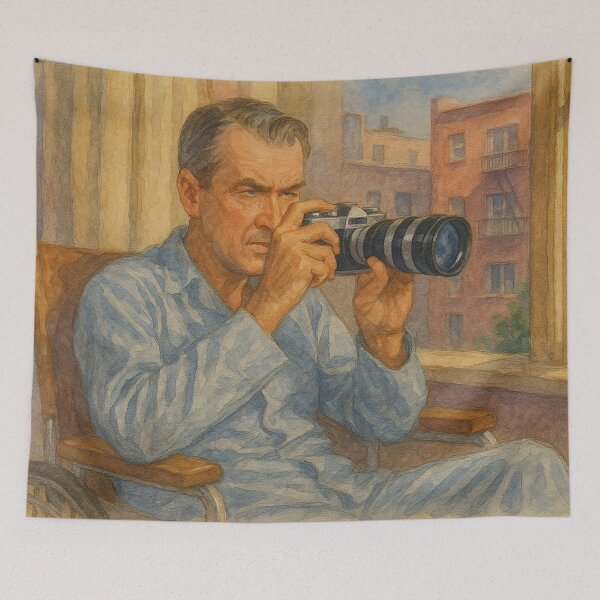 Item preview, Alfred Hitchcock, James Stewart in rear window designed and sold by Mauswohn.