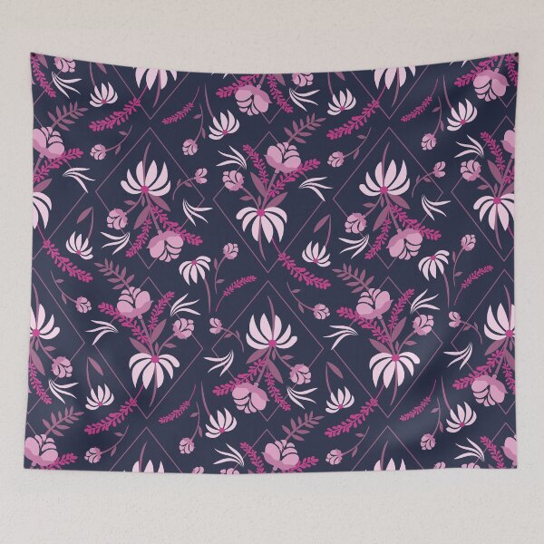 Item preview, Bouquet pink on blue designed and sold by Karin Schön.