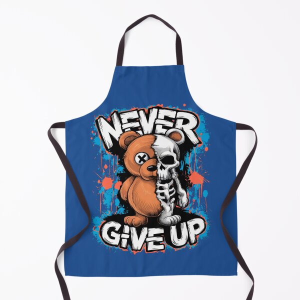 Item preview, Inspirational Grizzly Bear Art - Never Give Up Motivational Quote designed and sold by StickerAndLove.