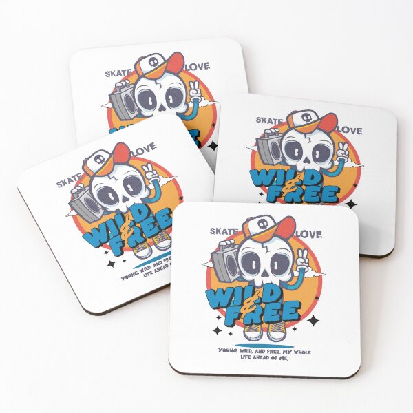 Item preview, Wild and Free Skateboard Art – Young, Wild, and Free Urban Graffiti Design designed and sold by StickerAndLove.