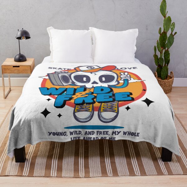 Item preview, Wild and Free Skateboard Art – Young, Wild, and Free Urban Graffiti Design designed and sold by StickerAndLove.