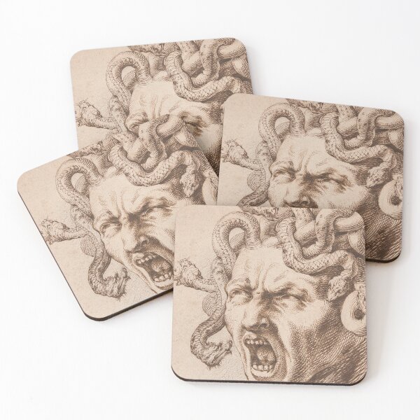 Item preview, Vintage Medusa Head Mythological Drawing designed and sold by weirdfishes123.