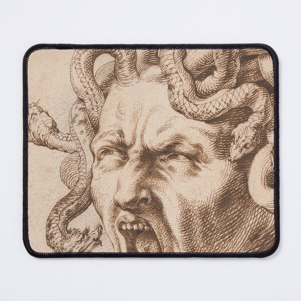 Item preview, Vintage Medusa Head Mythological Drawing designed and sold by weirdfishes123.