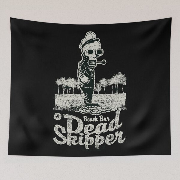 Item preview, ✅ Beach Bar Dead Skipper – Pirate Skull Art for Rockers, Punks, and Beach Lovers designed and sold by StickerAndLove.