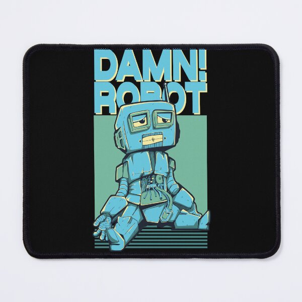 Item preview, ⛔ ¡Maldita sea! Robot – Diseño divertido de robot con IA y ciencia ficción | Arte cibernético futurista designed and sold by StickerAndLove.