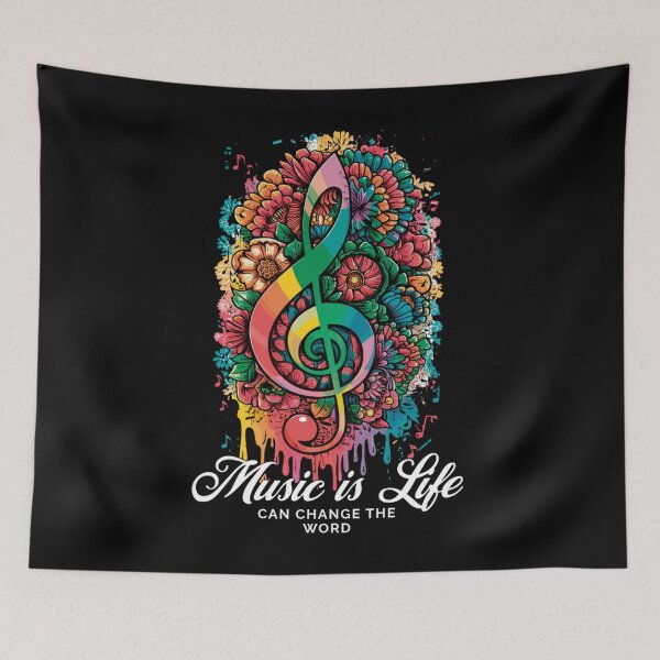 Item preview, Music is Life FA Note Design - Watercolor Style for Musicians and Band and Music Lovers designed and sold by StickerAndLove.