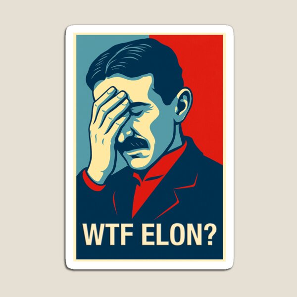 Item preview, Tesla Facepalm – WTF Elon? Anti-Fascist Satire Design designed and sold by Rogue Transmission.
