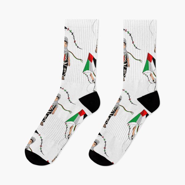 Item preview, Palestinian Boy with Kite and Keffiyeh designed and sold by BluedarkArt.