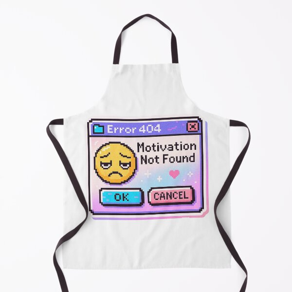 Item preview, Error 404: Motivation Not Found – Funny Pixel Art Tech Sticker designed and sold by MentalCrumble.
