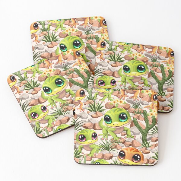 Item preview, Baby Geckos Cute Big Eyed Characters designed and sold by BluedarkArt.