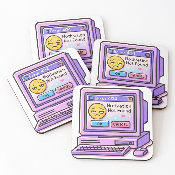 Item preview, “Error 404: Motivation Not Found” – Retro Computer Sticker designed and sold by MentalCrumble.