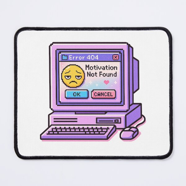 Item preview, “Error 404: Motivation Not Found” – Retro Computer Sticker designed and sold by MentalCrumble.