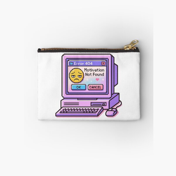 Item preview, “Error 404: Motivation Not Found” – Retro Computer Sticker designed and sold by MentalCrumble.