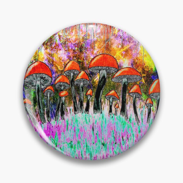 Item preview, Trippy Red Mushrooms designed and sold by Abstraktera.