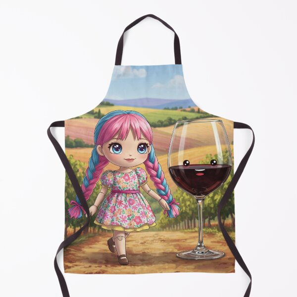 Item preview, Sicilian Puppet Girl with Red Wine Glass designed and sold by SiciliaArte.