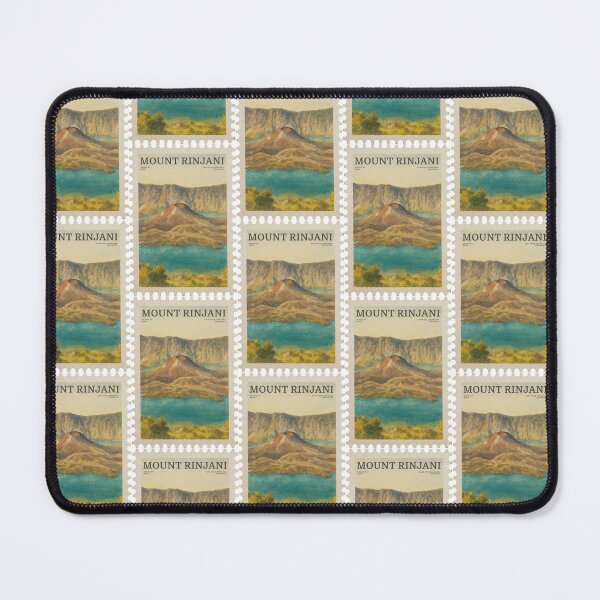 Item preview, Mount Rinjani Watercolor Postage Stamp | Vintage Travel Art designed and sold by koohstudio.