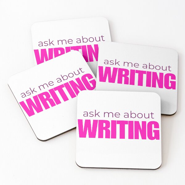 Item preview, Ask Me About Writing designed and sold by HyperfixationStation.