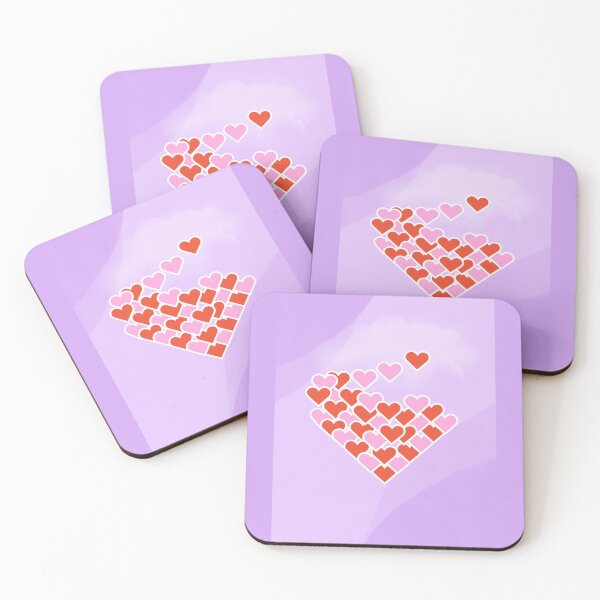Item preview, Floating Hearts - Purple designed and sold by CherryWavesJune.