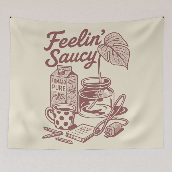 Item preview, Retro Desk Vibes Feelin' Saucy designed and sold by zzz888.
