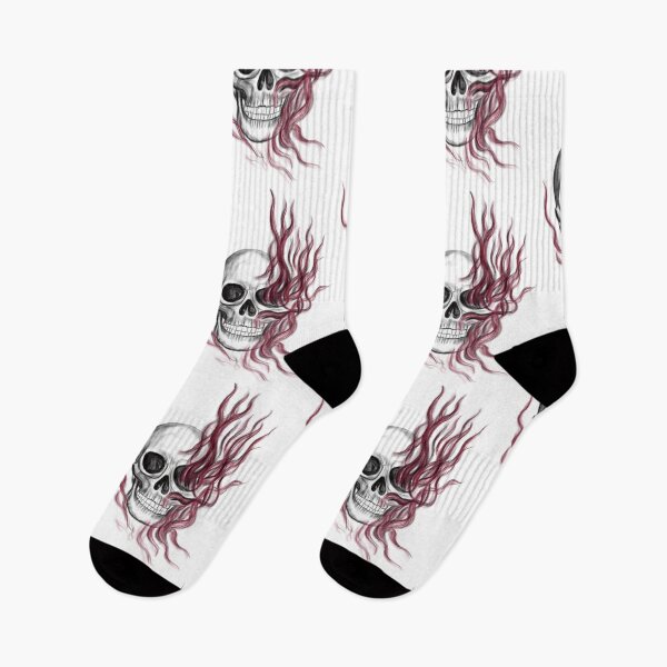 Item preview, Skull with Red Flames Concept Art (Version 2) designed and sold by Scarlet Swan.