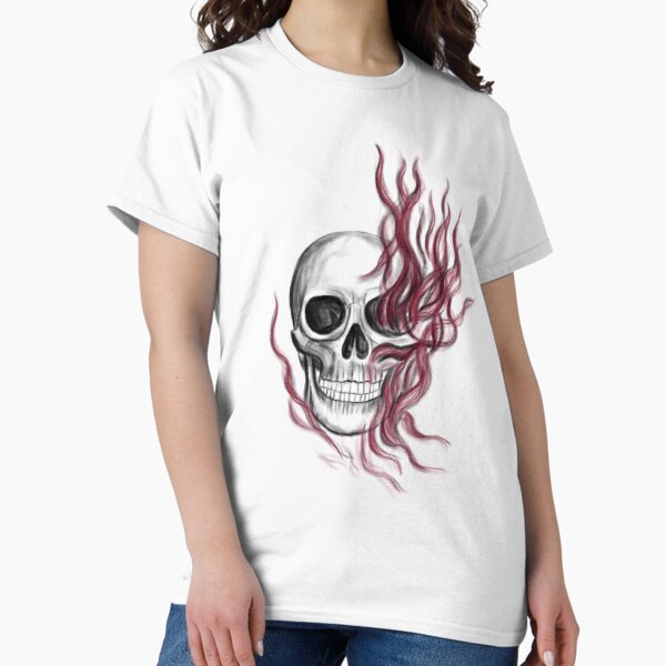 Item preview, Skull with Red Flames Concept Art (Version 2) designed and sold by Scarlet Swan.