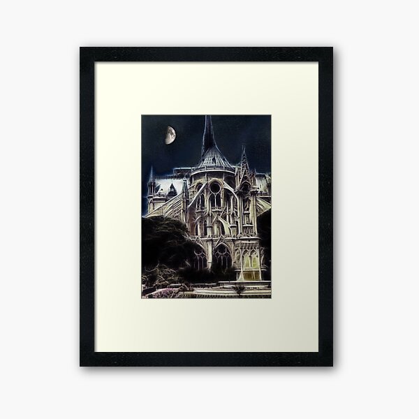 Notre Dame Cathedral back Framed Art Print