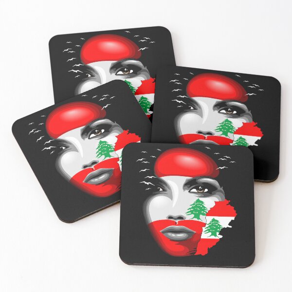 Item preview, Lebanon Flag and Map on girl's face designed and sold by BluedarkArt.