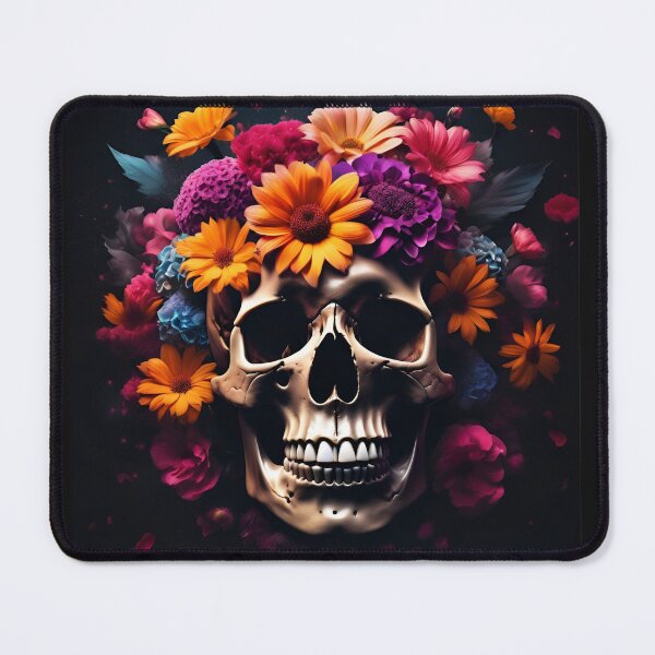 Item preview, Flowered skull designed and sold by Nekospaces.