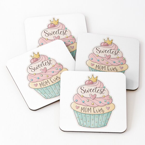 Item preview, Sweetest Mom Ever – Cute Cupcake Themed Mother’s Day Sticker designed and sold by asliberry.