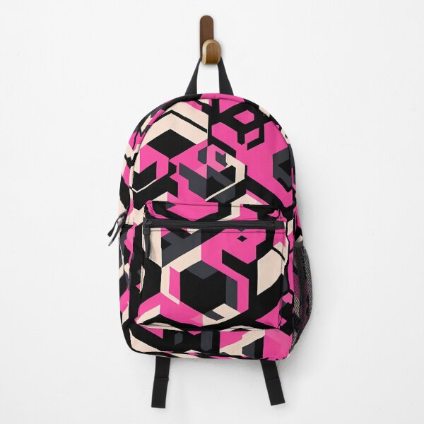 Item preview, Pink & Black Hex Camo - Edgy Geometric Pattern Design with Hexagonal Shapes designed and sold by JohnnyVillas.