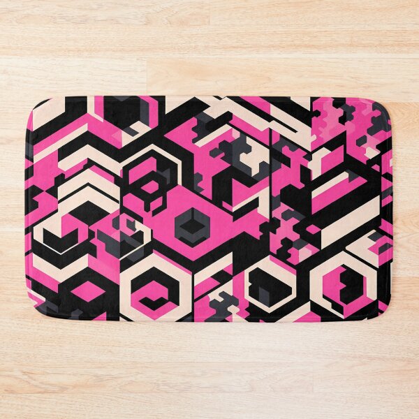 Item preview, Pink & Black Hex Camo - Edgy Geometric Pattern Design with Hexagonal Shapes designed and sold by JohnnyVillas.