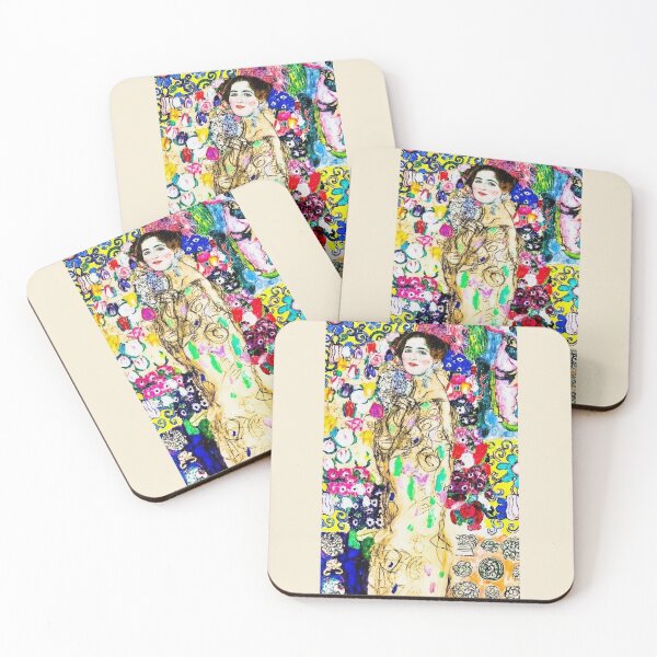 Item preview, Gustav Klimt's Portrait of Maria Munk (1917-1918) famous painting. made more vibrant. designed and sold by CristalleLisa.