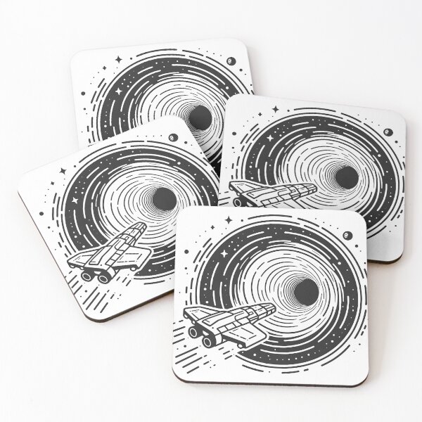 Item preview, Retro Spaceship and Black Hole Space designed and sold by ArtsyWishesShop.
