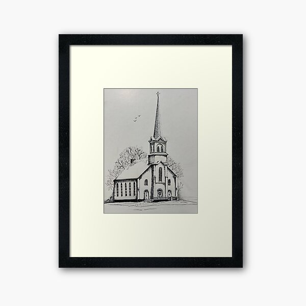 Item preview, Pen and Ink Church designed and sold by Peoplespets.
