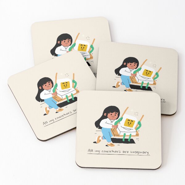 Item preview, All My Coworkers Are Imaginary – Funny Remote Work designed and sold by Honominu.