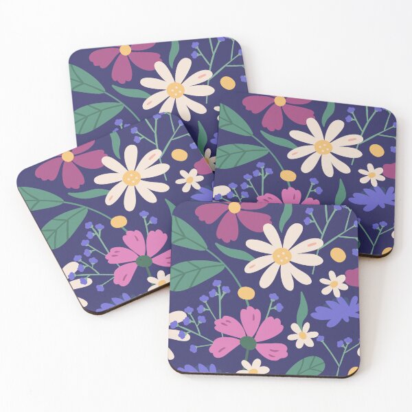 Artikelvorschau, Buntes Wildblumenmuster auf dunklem Hintergrunddesign entworfen und verkauft von Relevant Merch.