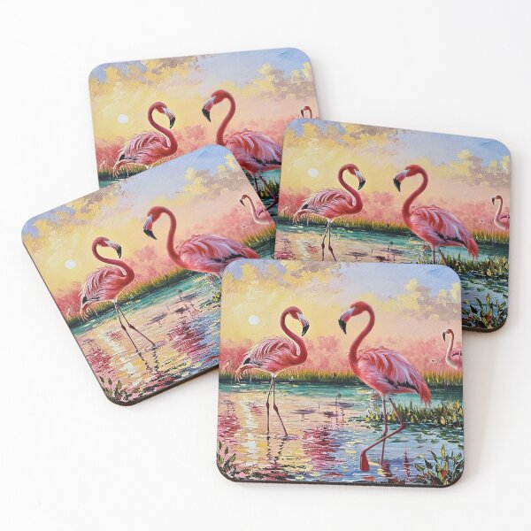 Item preview, flamingos designed and sold by SKULLARTISTRY.