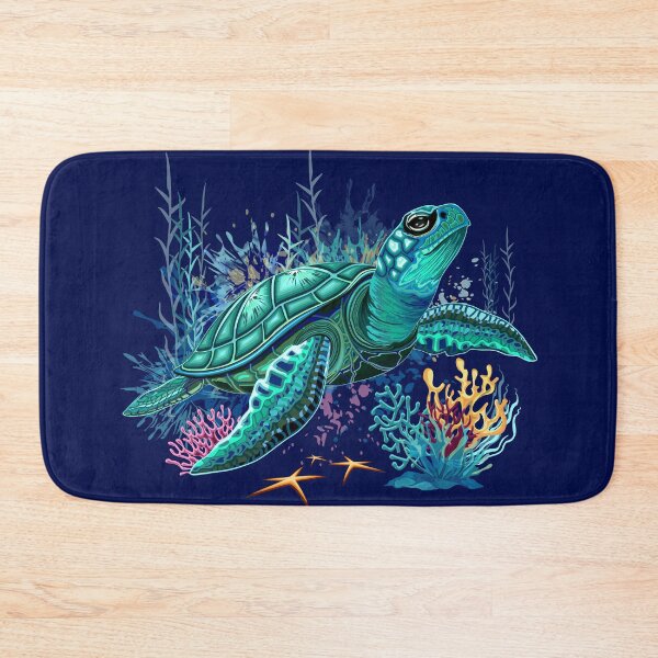 Item preview, Sea turtle watercolor Style Summer Ocean Vibes designed and sold by BluedarkArt.