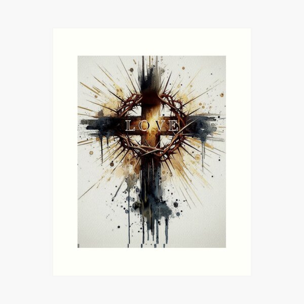 Item preview, JESUS LOVE CROSS designed and sold by michaeltodd.
