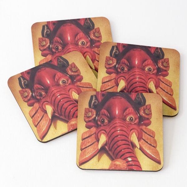 Item preview, Red Ganesh Wall Mask – Spirit of Kathmandu designed and sold by Faruk Kalkan Travel Gallery.