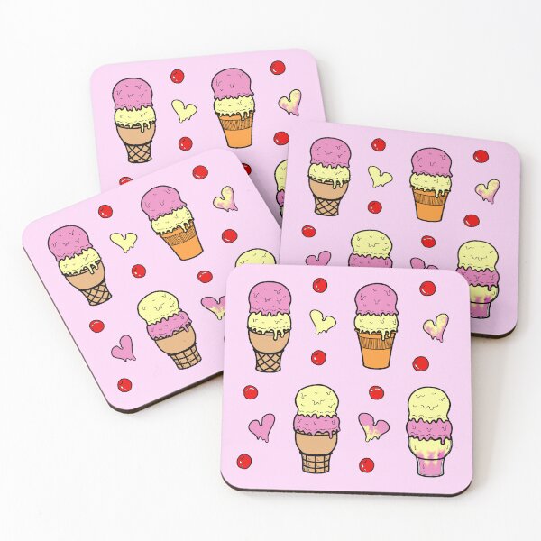 Item preview, Strawberry and Vanilla Ice Cream (Sticker Pack) designed and sold by Ti11iever.