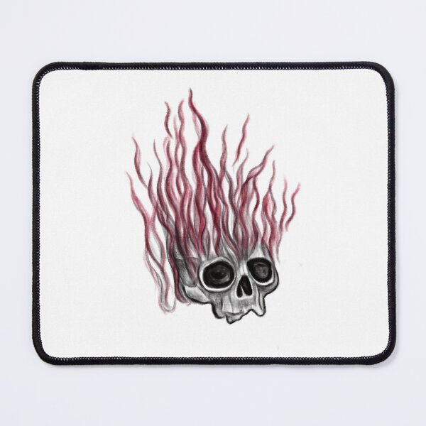 Item preview, Skull with Red Flames Concept Art (Version 3) designed and sold by Scarlet Swan.