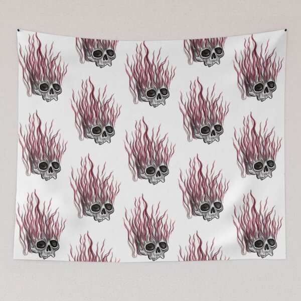Item preview, Skull with Red Flames Concept Art (Version 3) designed and sold by Scarlet Swan.