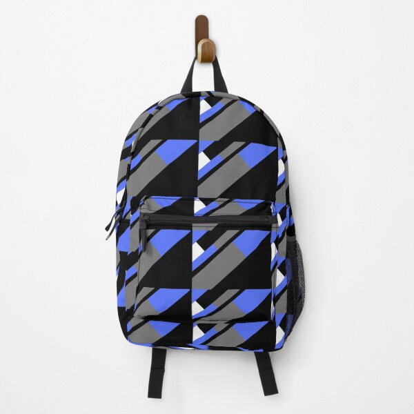 Item preview, Blue,, White, Black, and Grey Rectangle and Triangle pattern designed and sold by BirdsnStuff.