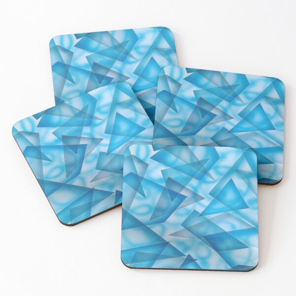Item preview, Crystal Flow – Geometric Blue Abstract Art. Stylish patterns. Fashion design. Prints, stickers, gifts. designed and sold by IrinaBaranova.