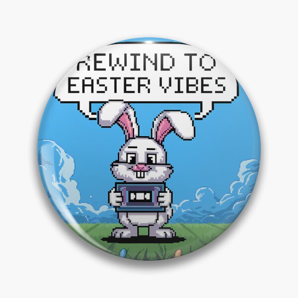Item preview, Rewind to Easter Vibes Pixel Bunny VHS Art designed and sold by Printiko.