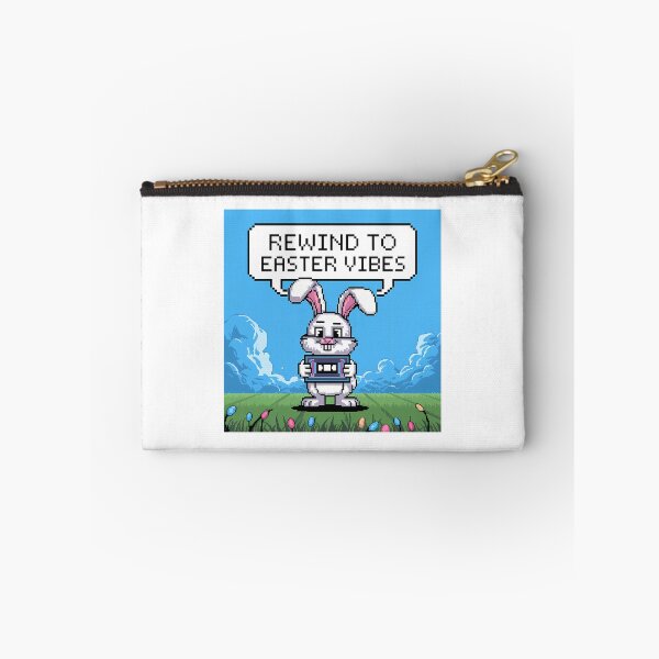 Item preview, Rewind to Easter Vibes Pixel Bunny VHS Art designed and sold by Printiko.