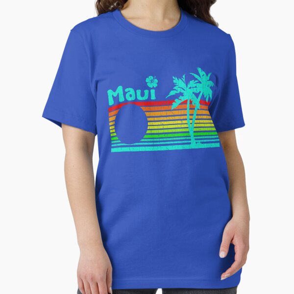 Item preview, '80s Maui Hawaii Rainbow (vintage distressed look) designed and sold by ROBOTFACE T-Shirts.